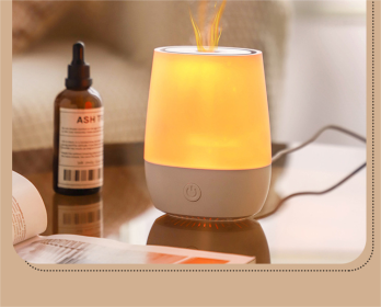 Creative New Flame Humidifier Aromatherapy Usb Mute Bedroom Mini Simulation Flame Aromatherapy Machine