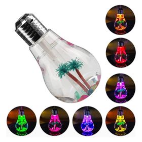 1pc 400ml Colorful Light Bulb Air Humidifier Essential Oil Diffuser Atomizer Freshener Mist Sprayer Car Home Silent Humidifier