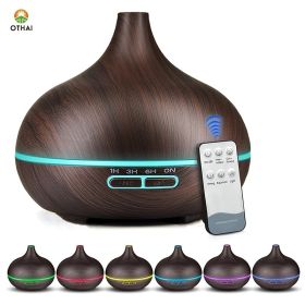 1pc 19.36oz/550ML Electric Aroma Diffuser; Essential Oil Diffuser; Air Humidifier; Ultrasonic Remote Control Color LED Lamp Mist Maker
