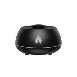 130ml Colorful LED Light Flame Humidifier Portable Removable Essential Oil Aroma Diffuser Flame Diffuser (Color: Black)