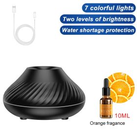 Air Humidifier Diffusers Essential Oil Diffuser USB Portable Humidifier Volcanic Flame Aroma Diffuser Essential Oil Lamp Bedroom (Color: black- cologne, Ships From: China)