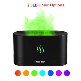 Humidifier Flame Light Air (Color: 7 LED Black)