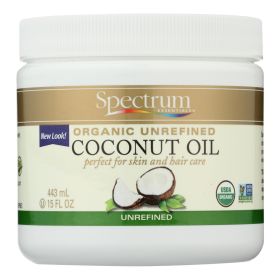 Spectrum Essentials Organic Coconut Oil - Unrefined - 15 oz (SKU: 585851)
